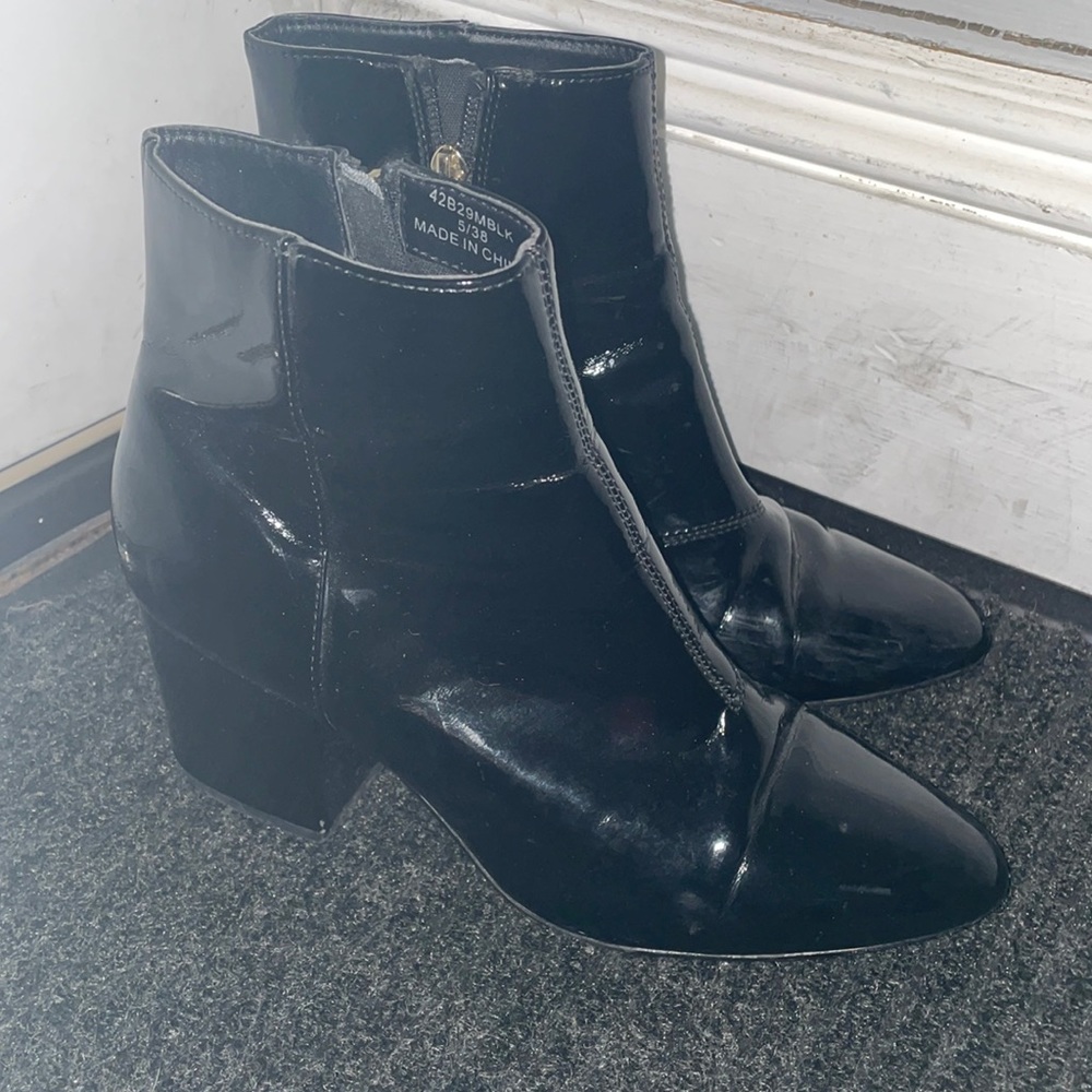 Top shop black boots with heel